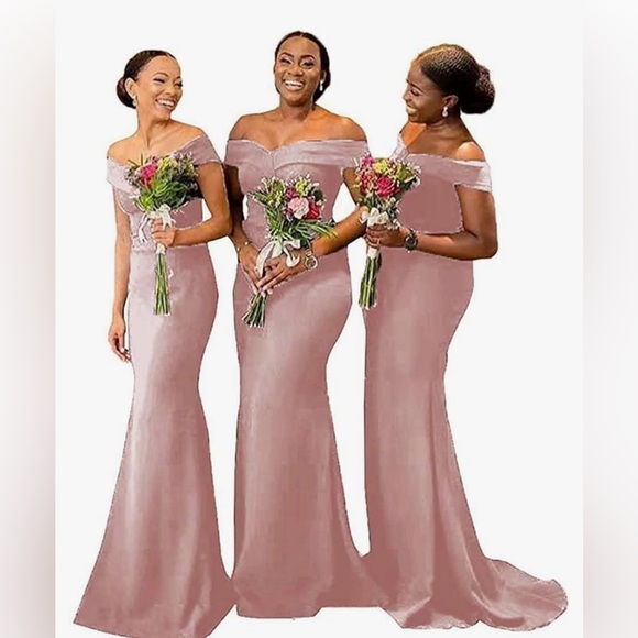 Dusty Rose Mermaid Bridesmaid Dress - Picture 1 of 1